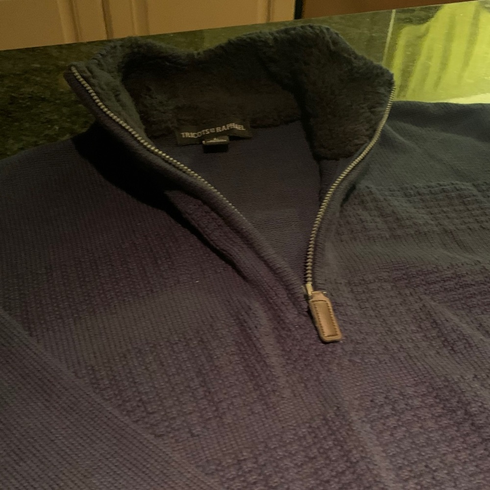 Tricots St Raphael Men’s 1/4 Zip Sweater - Large